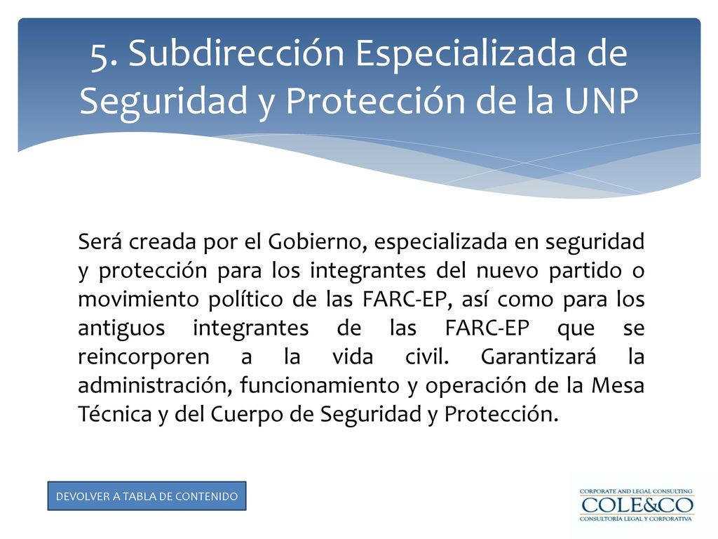 5. Subdirección Especializada de Seguridad y Protección de la UNP