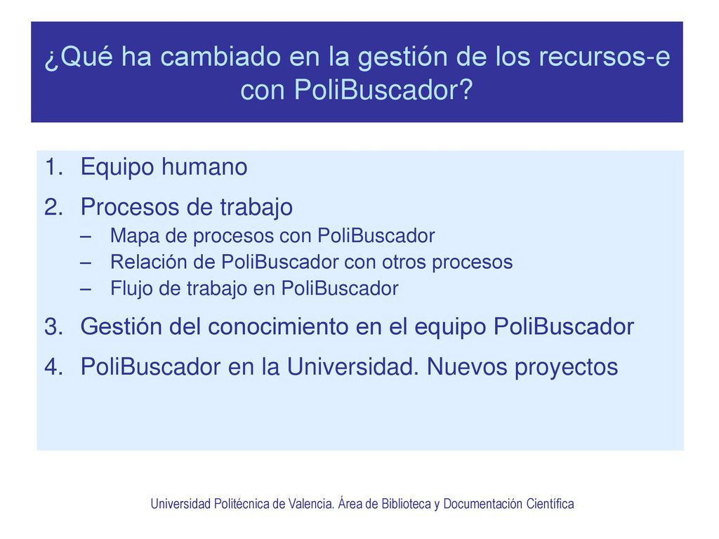 ¿Qué ha cambiado en la gestión de los recursos-e con PoliBuscador