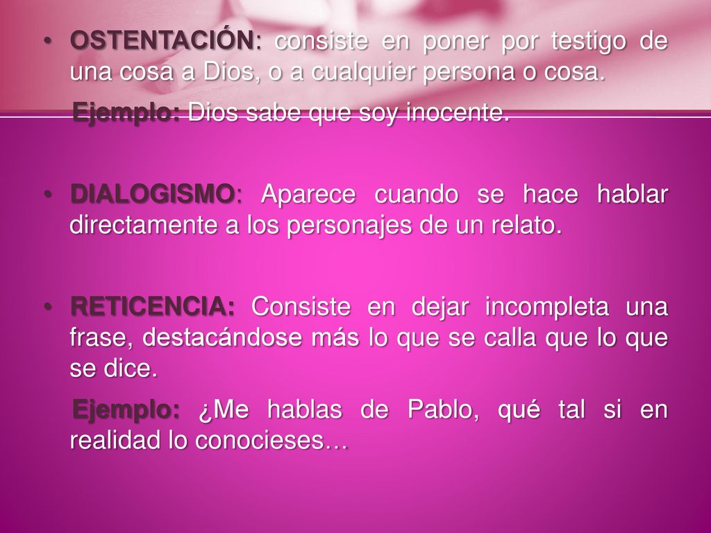 OSTENTACIÓN: consiste en poner por testigo de una cosa a Dios, o a cualquier persona o cosa.