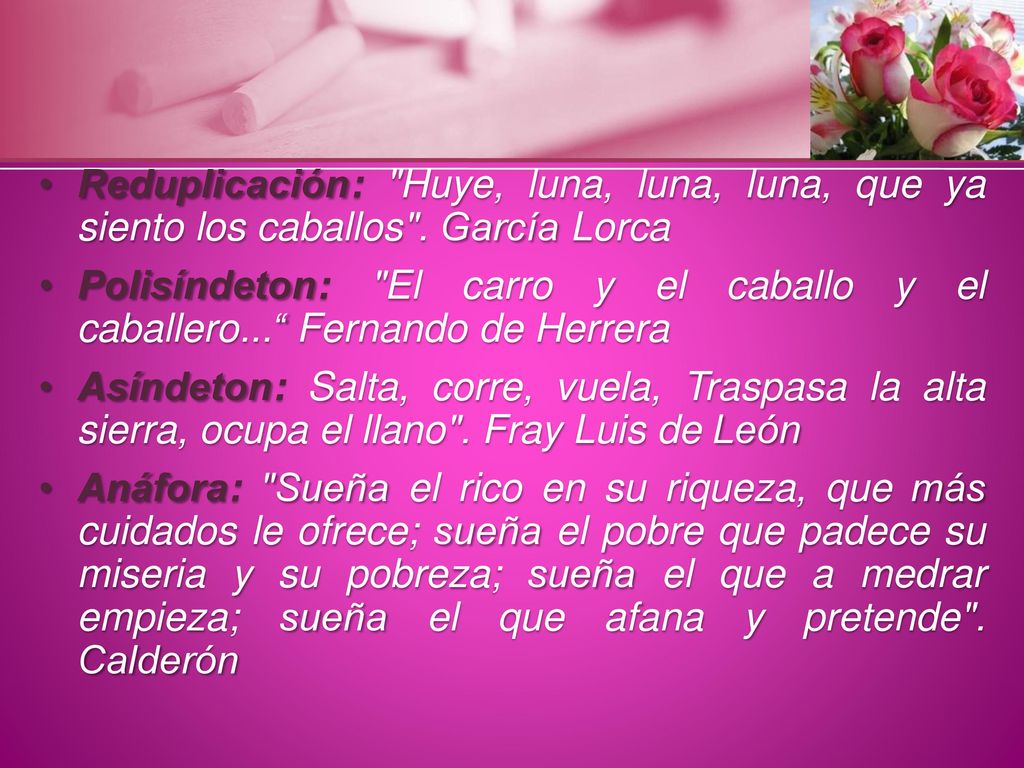 Reduplicación: Huye, luna, luna, luna, que ya siento los caballos