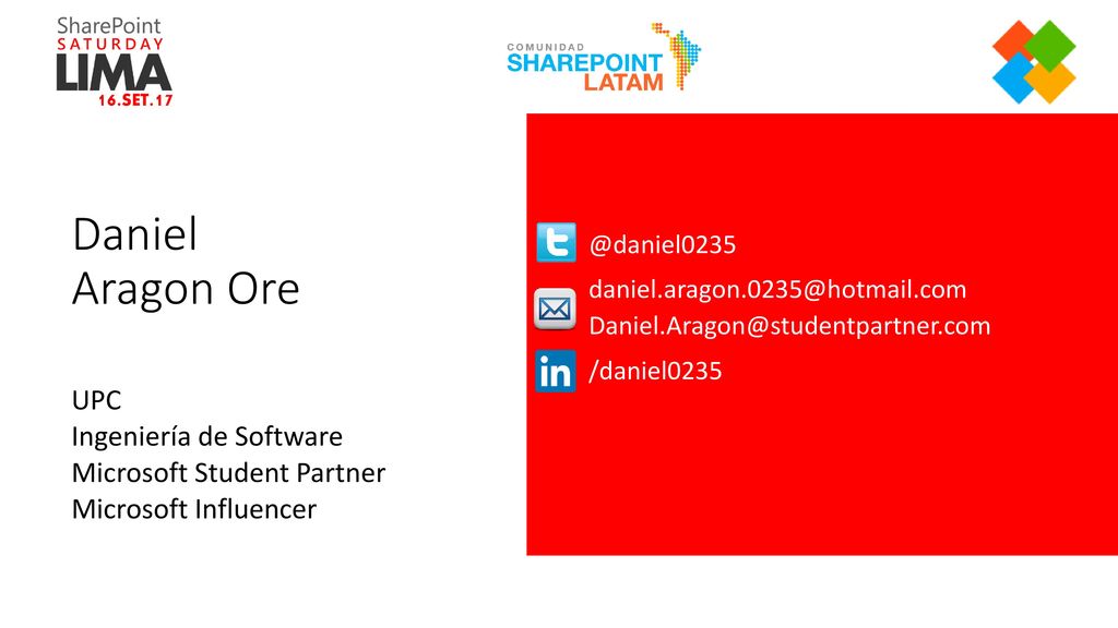 Daniel Aragon Ore UPC Ingeniería de Software Microsoft Student Partner