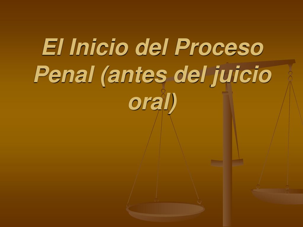 El Inicio del Proceso Penal (antes del juicio oral)