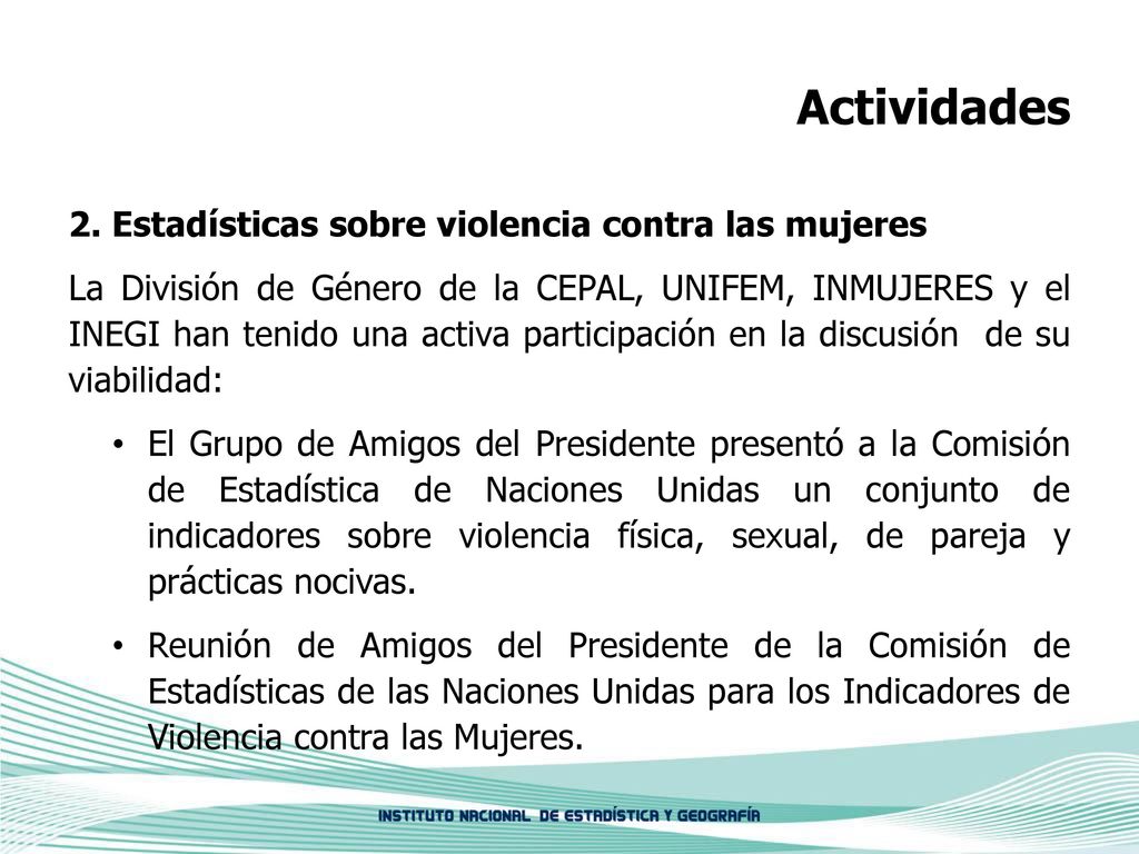 Actividades 2. Estadísticas sobre violencia contra las mujeres