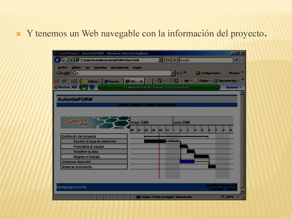 Y tenemos un Web navegable con la información del proyecto.