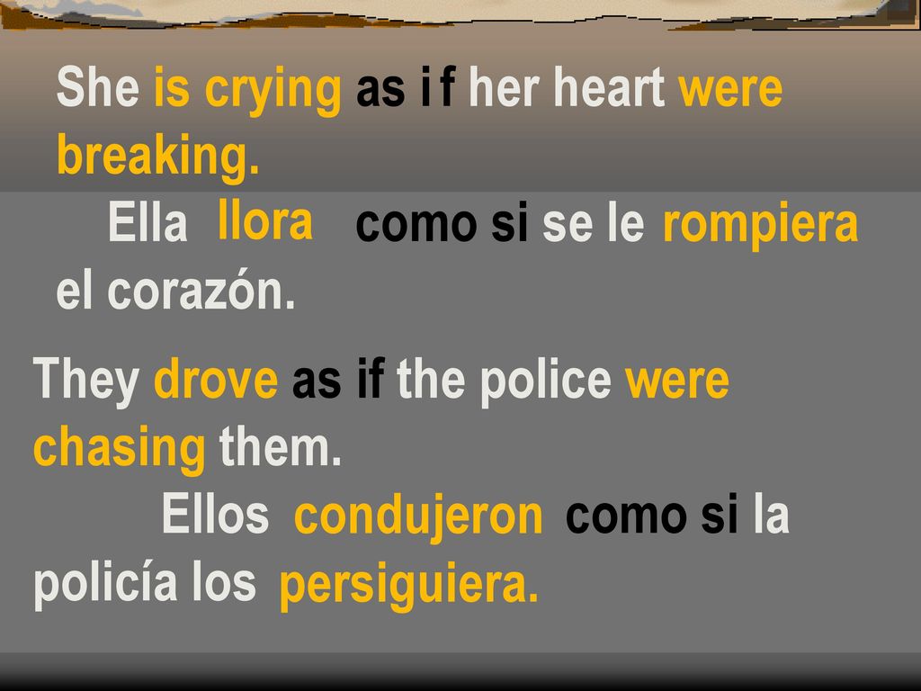 She is crying as i f her heart were breaking.