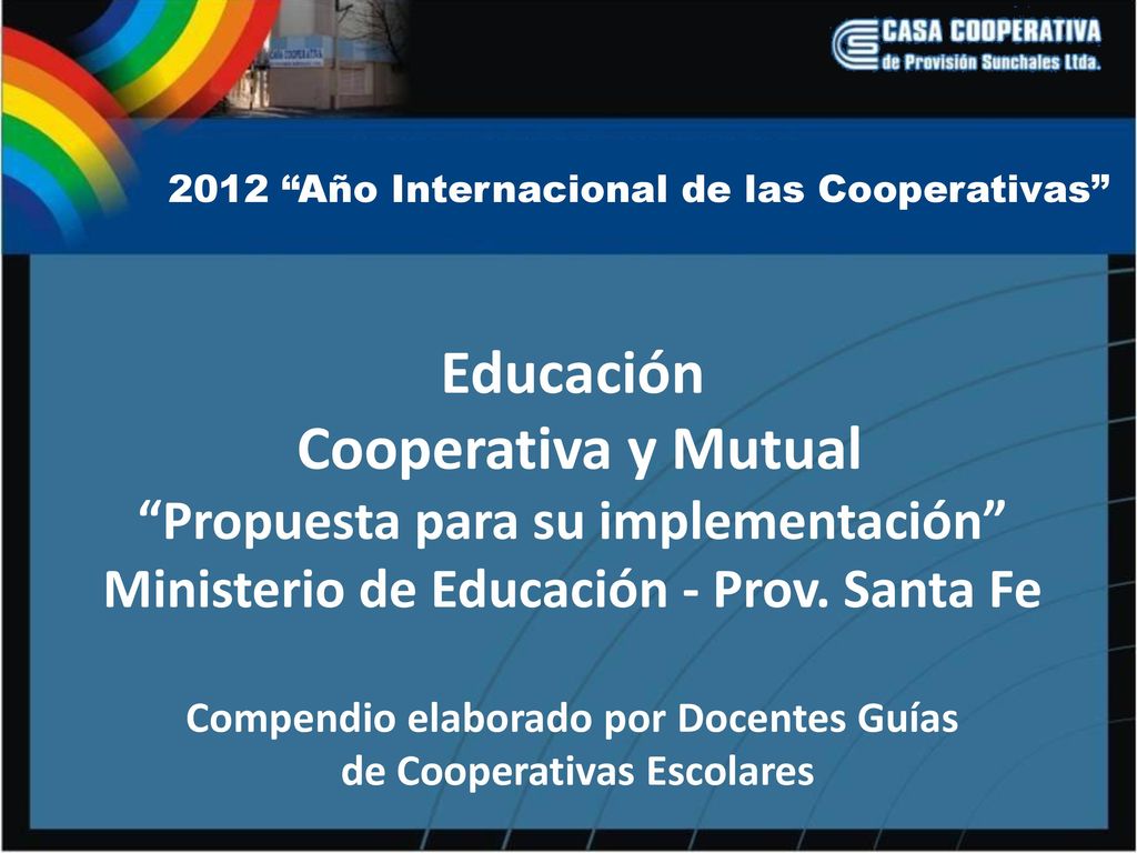 Compendio elaborado por Docentes Guías de Cooperativas Escolares