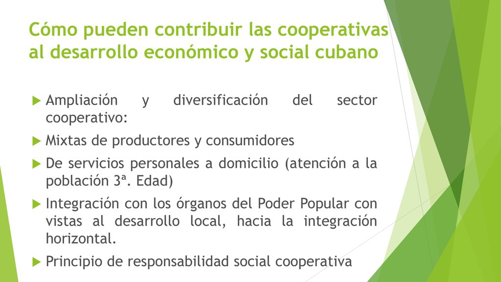 Cómo pueden contribuir las cooperativas al desarrollo económico y social cubano