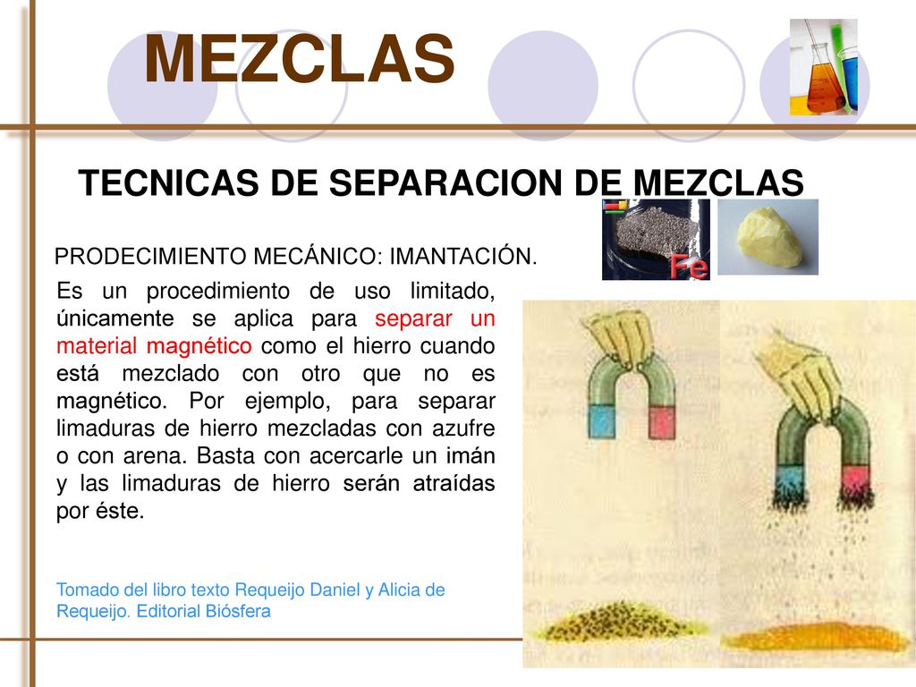MEZCLAS TECNICAS DE SEPARACION DE MEZCLAS