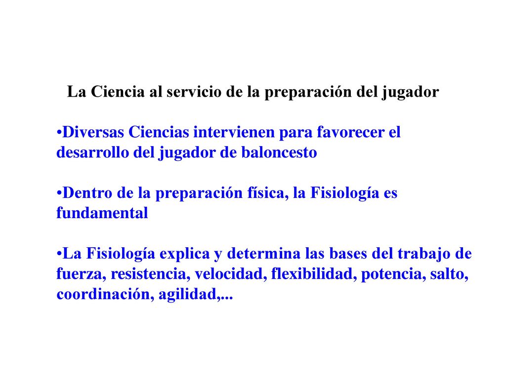 La Ciencia al servicio de la preparación del jugador