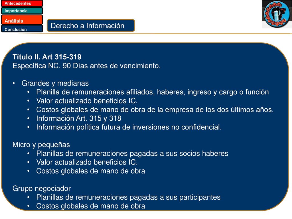 Específica NC. 90 Días antes de vencimiento. Grandes y medianas