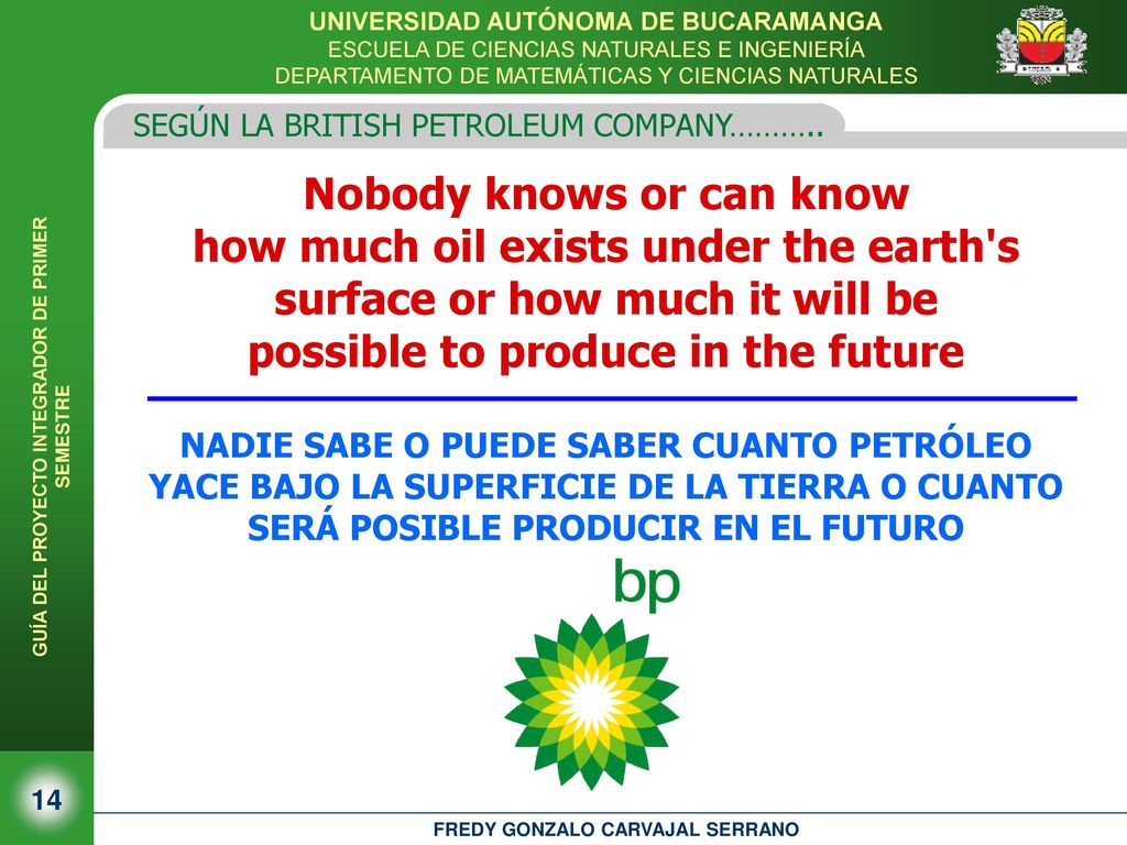 Nobody knows or can know how much oil exists under the earth s