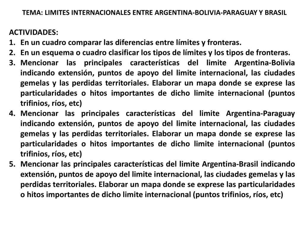 En un cuadro comparar las diferencias entre límites y fronteras.