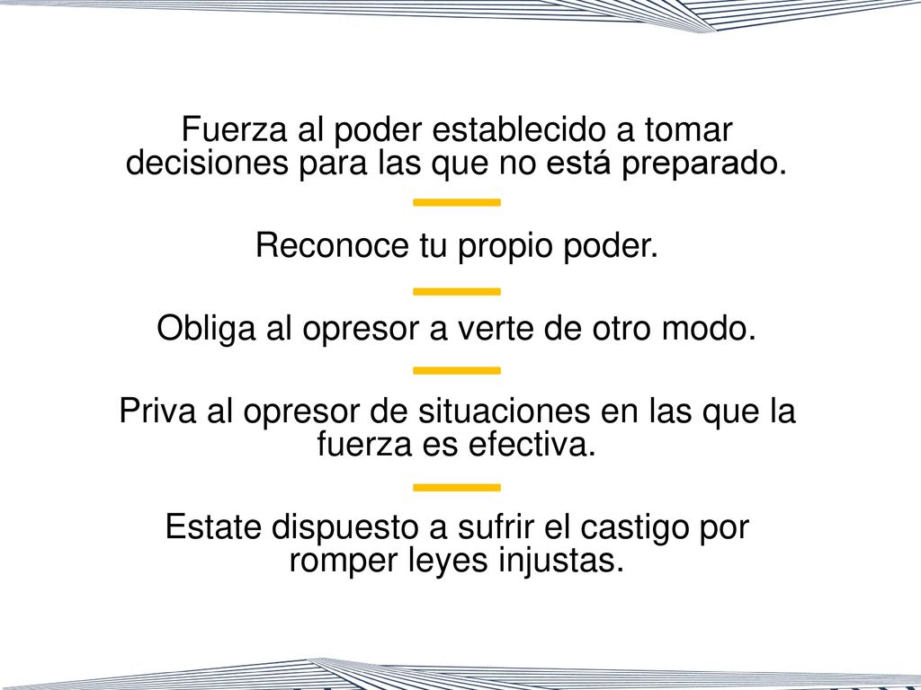 Fuerza al poder establecido a tomar decisiones para las que no está preparado.