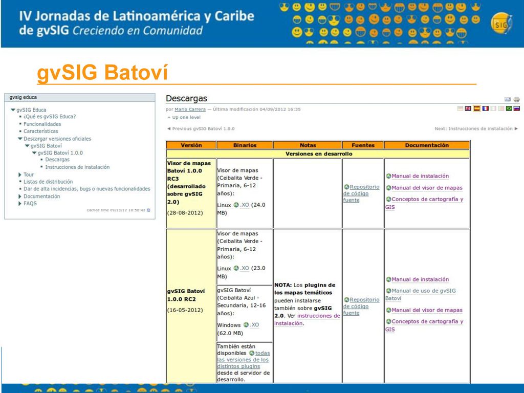 gvSIG Batoví Un rápido recorrido por la web