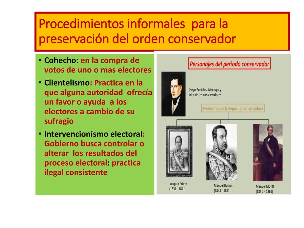 Procedimientos informales para la preservación del orden conservador