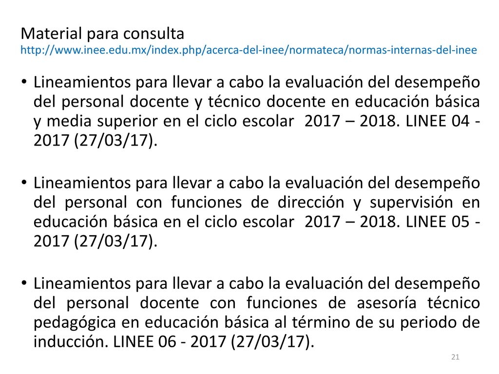 Material para consulta   inee. edu. mx/index
