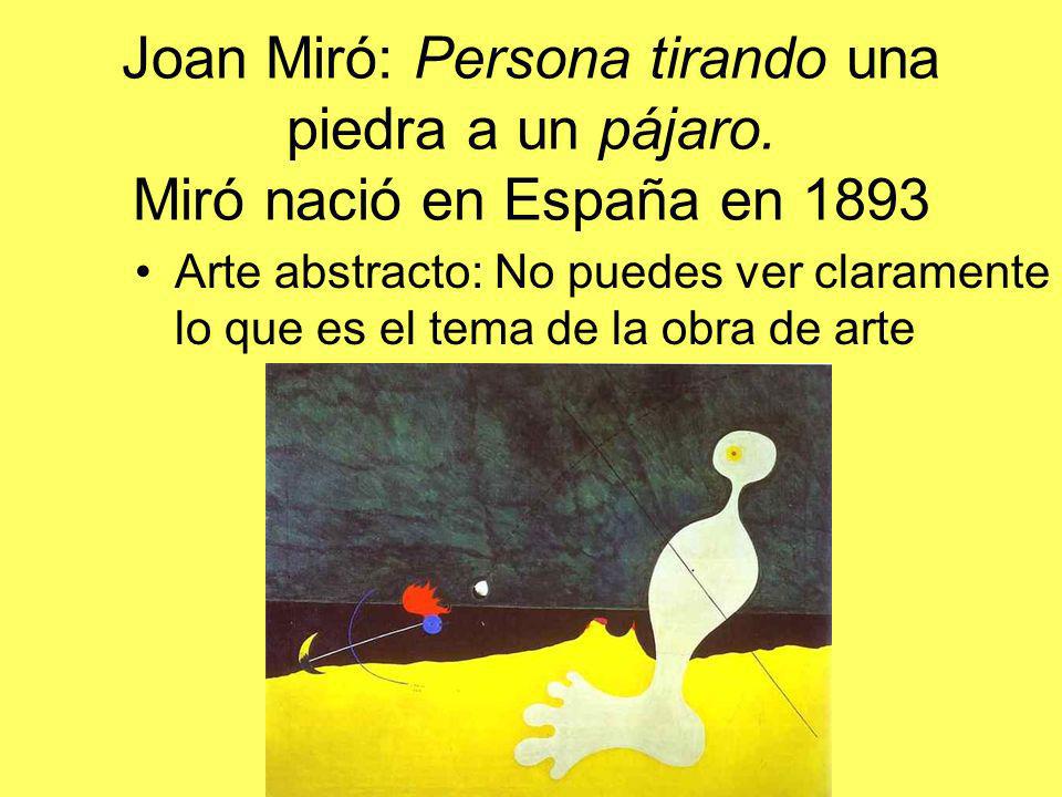 Joan Miró: Persona tirando una piedra a un pájaro