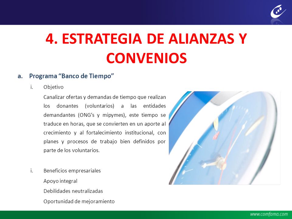 4. ESTRATEGIA DE ALIANZAS Y CONVENIOS