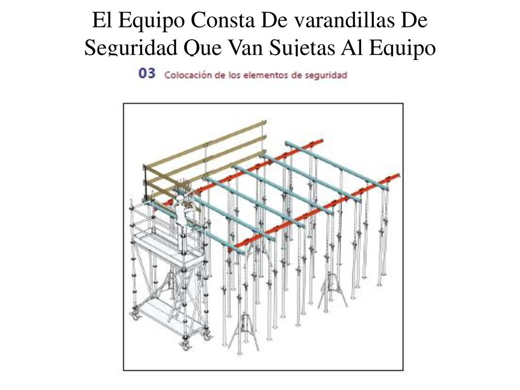 El Equipo Consta De varandillas De Seguridad Que Van Sujetas Al Equipo