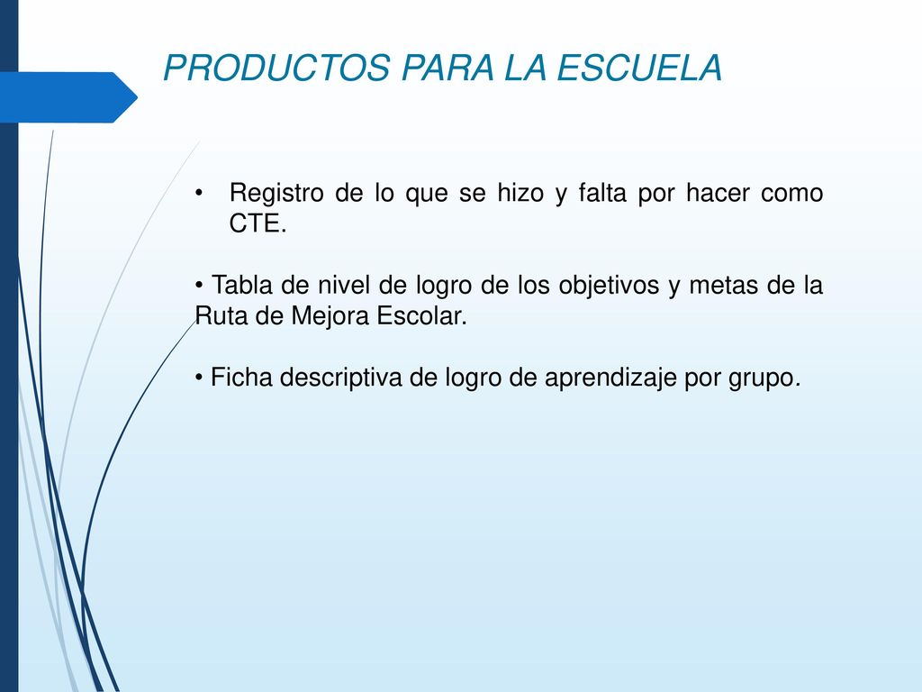 PRODUCTOS PARA LA ESCUELA