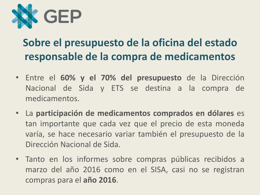 Sobre el presupuesto de la oficina del estado responsable de la compra de medicamentos