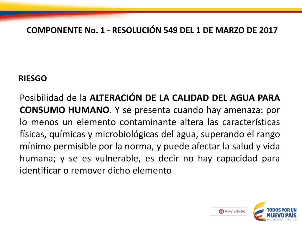 COMPONENTE No. 1 - RESOLUCIÓN 549 DEL 1 DE MARZO DE 2017