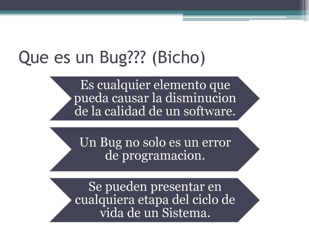 Un Bug no solo es un error de programacion.