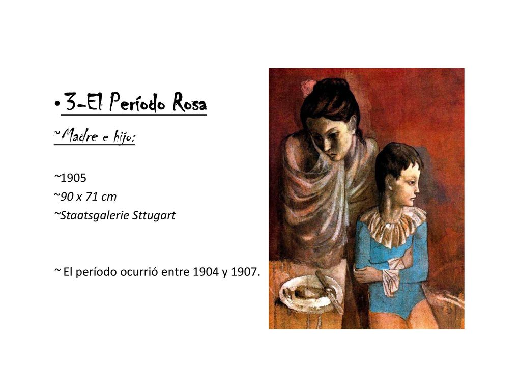3-El Período Rosa ~Madre e hijo: ~1905 ~90 x 71 cm