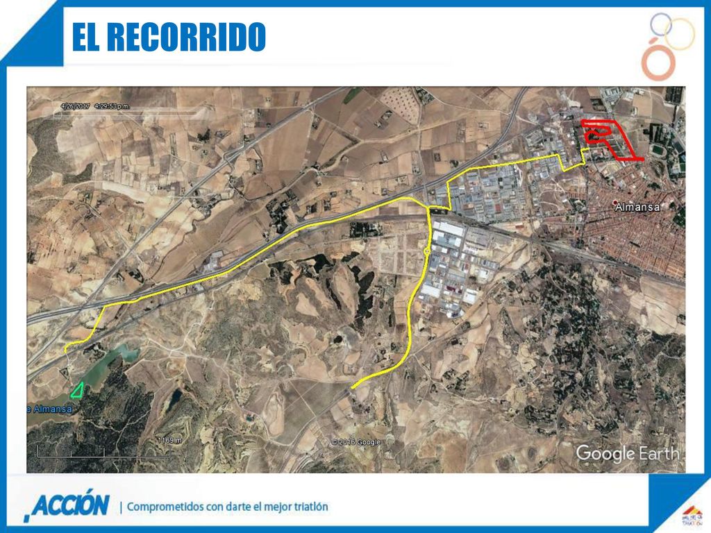 El recorrido <Plano general con todos los recorridos>