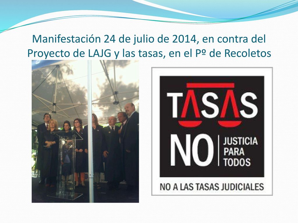 Manifestación 24 de julio de 2014, en contra del Proyecto de LAJG y las tasas, en el Pº de Recoletos