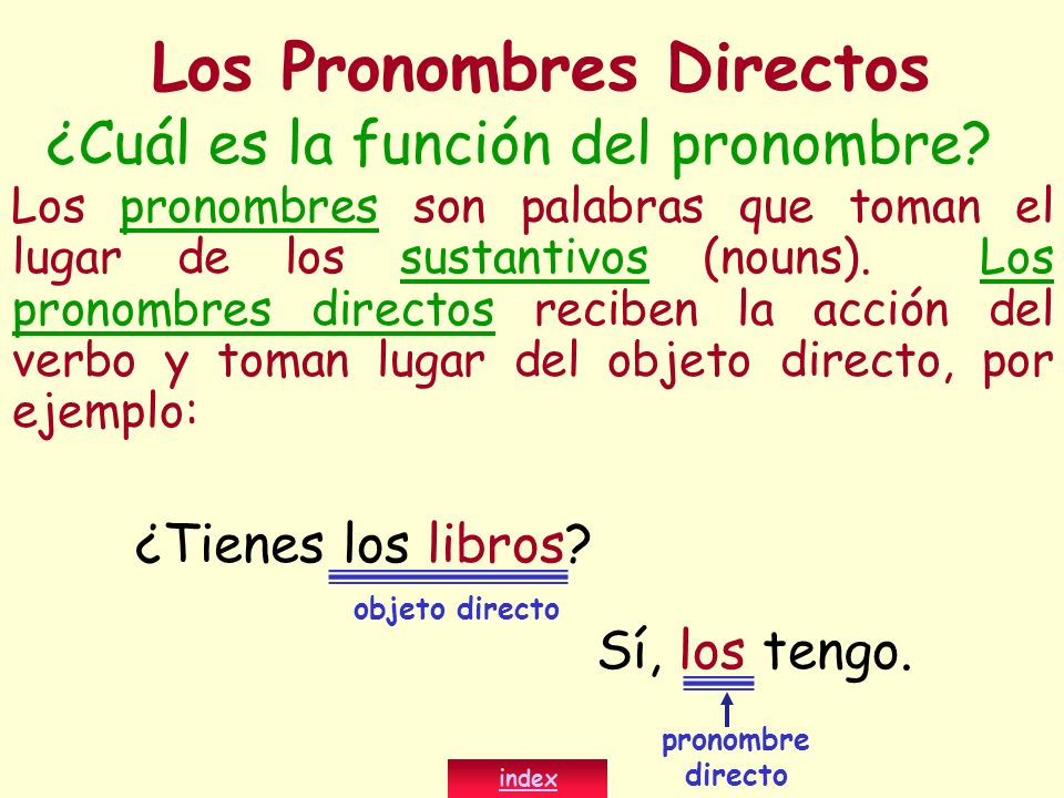 ¿Cuál es la función del pronombre