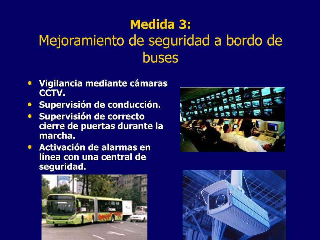Medida 3: Mejoramiento de seguridad a bordo de buses