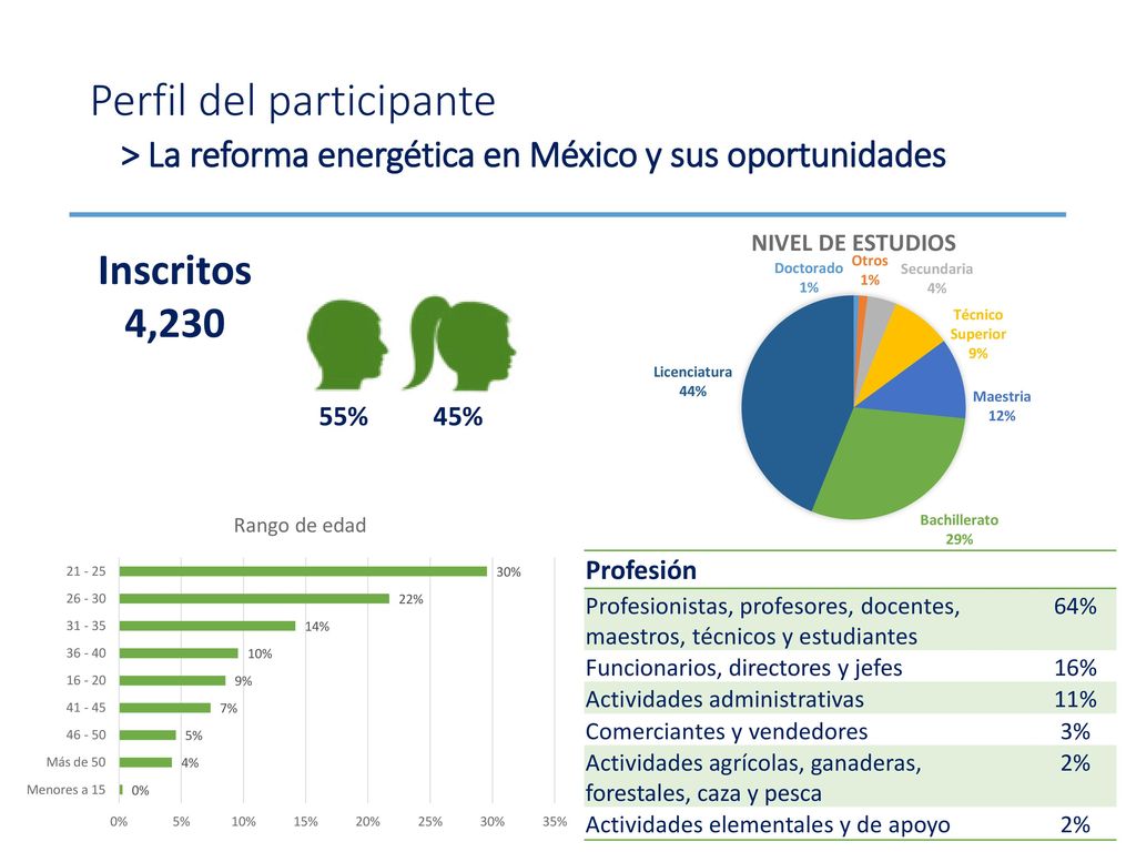 Perfil del participante > La reforma energética en México y sus oportunidades
