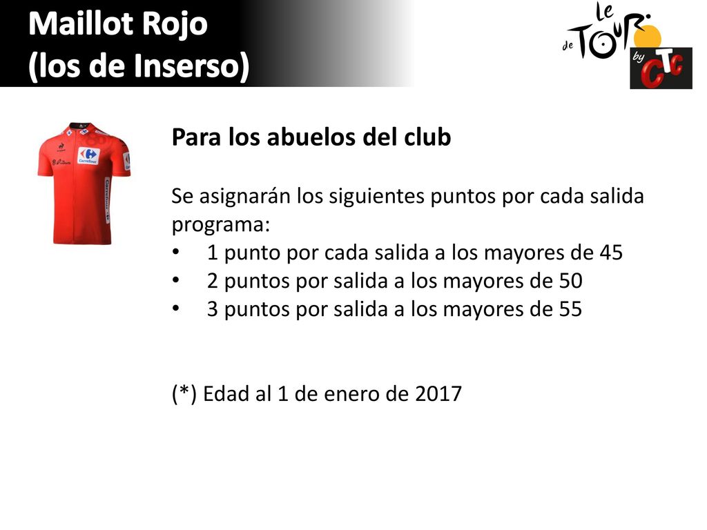 Maillot Rojo (los de Inserso) Para los abuelos del club