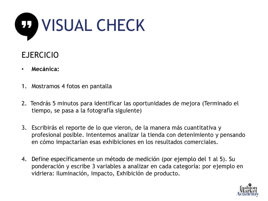 VISUAL CHECK EJERCICIO Mecánica: Mostramos 4 fotos en pantalla