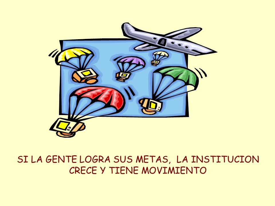 SI LA GENTE LOGRA SUS METAS, LA INSTITUCION CRECE Y TIENE MOVIMIENTO