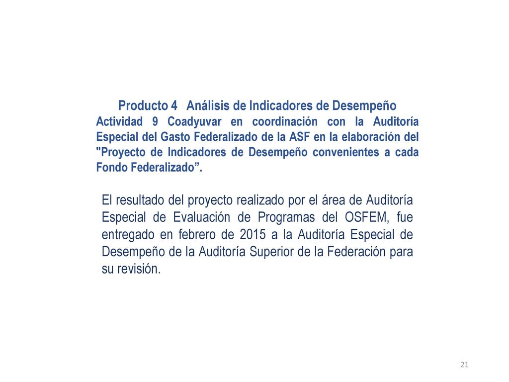 Producto 4 Análisis de Indicadores de Desempeño
