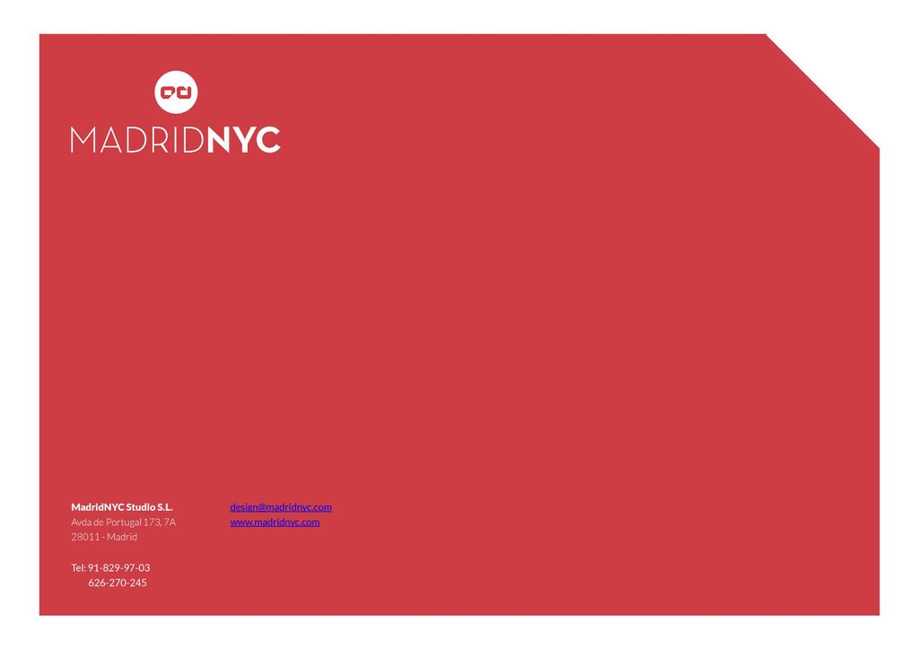 MadridNYC Studio S.L. Avda de Portugal 173, 7A Madrid