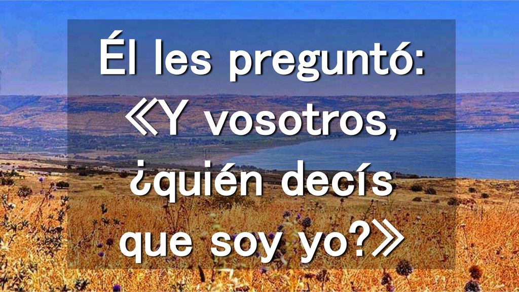 Él les preguntó: «Y vosotros, ¿quién decís que soy yo »