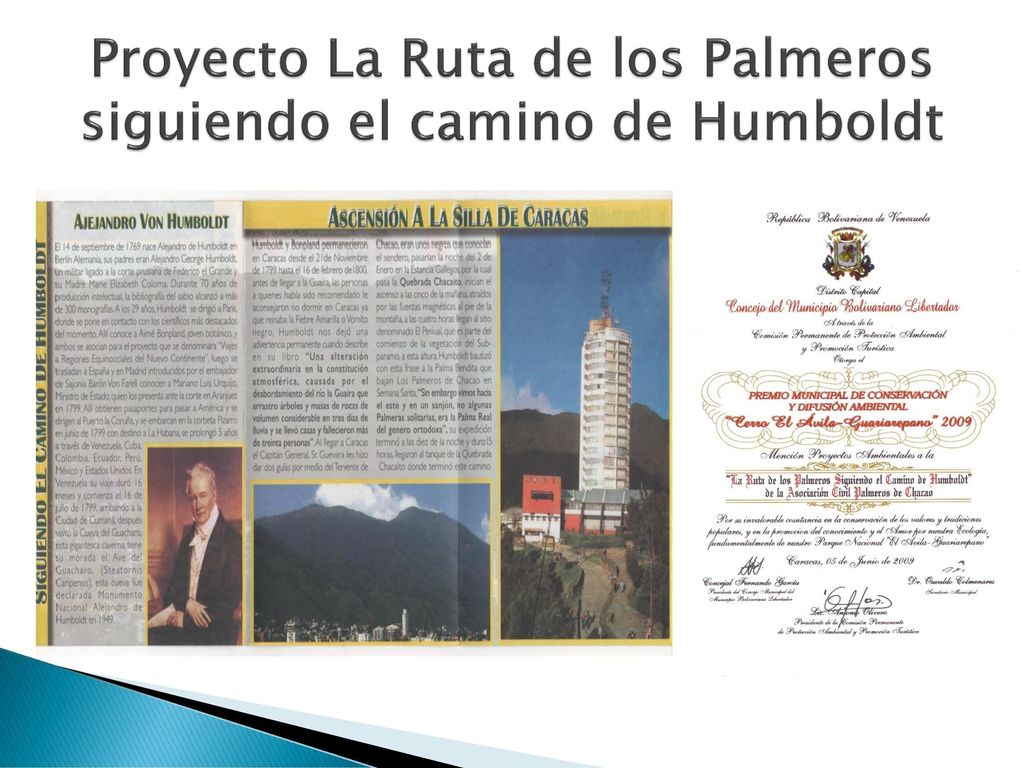 Proyecto La Ruta de los Palmeros siguiendo el camino de Humboldt