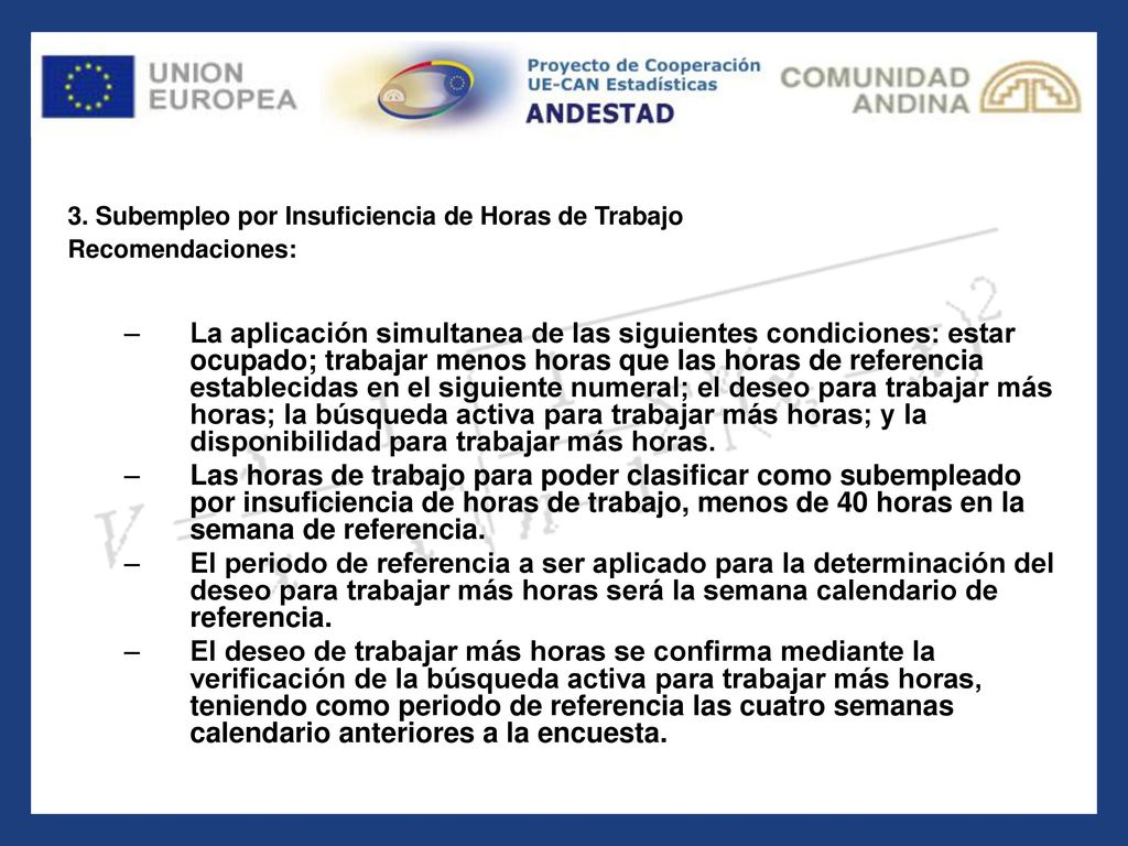 3. Subempleo por Insuficiencia de Horas de Trabajo