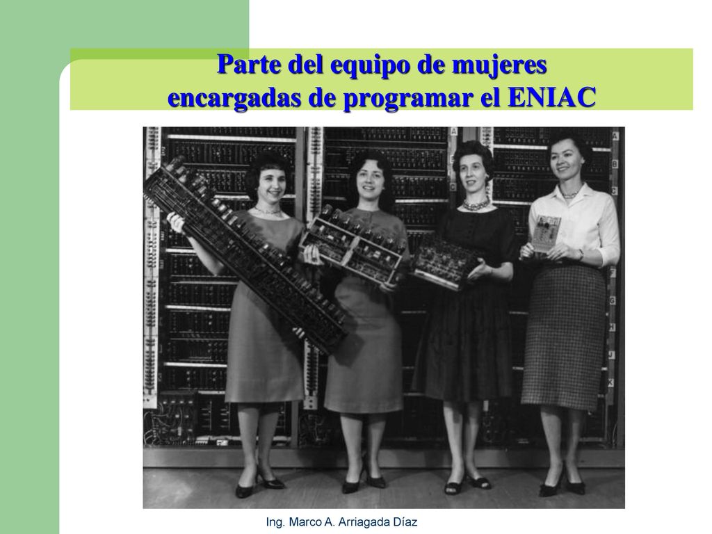 Parte del equipo de mujeres encargadas de programar el ENIAC