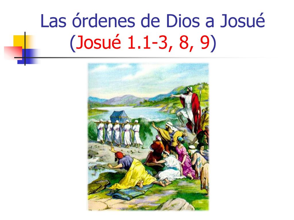 Las órdenes de Dios a Josué (Josué 1.1-3, 8, 9)
