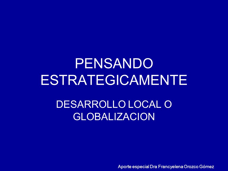 PENSANDO ESTRATEGICAMENTE