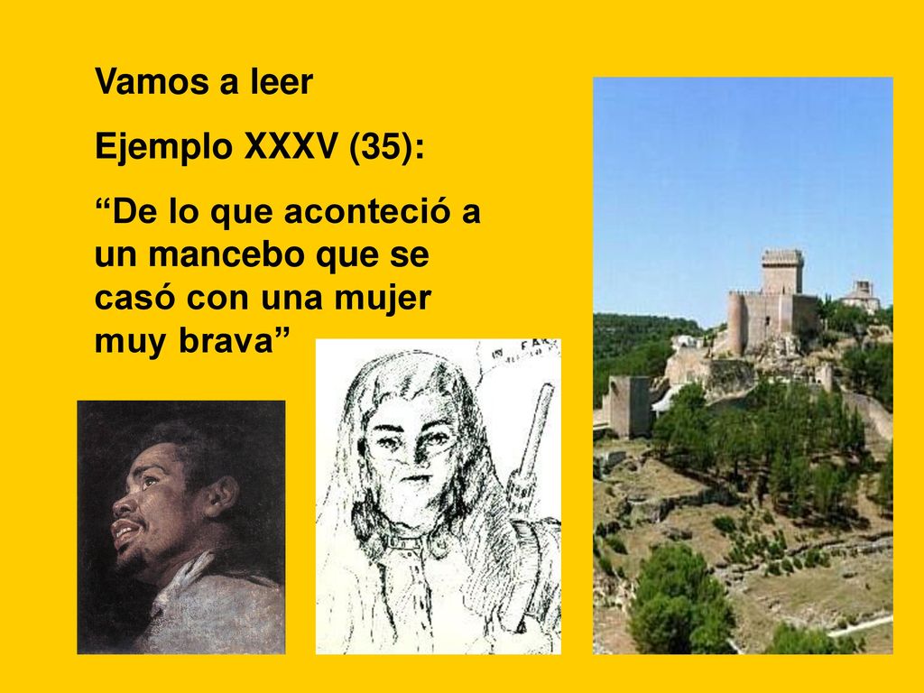 Vamos a leer Ejemplo XXXV (35): De lo que aconteció a un mancebo que se casó con una mujer muy brava