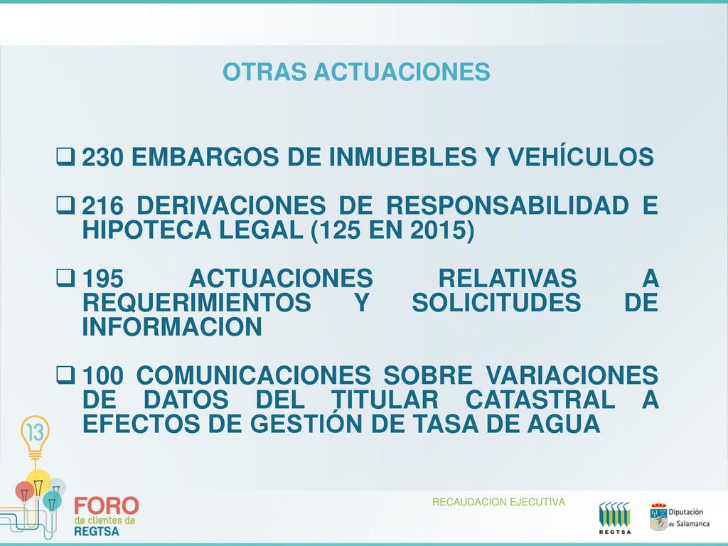 EMBARGOS DE CUENTA AÑO. NUMERO DILIGENCIAS FI (solicitudes información) NUMERO DILIGENCIAS FIII (órdenes de embargo)