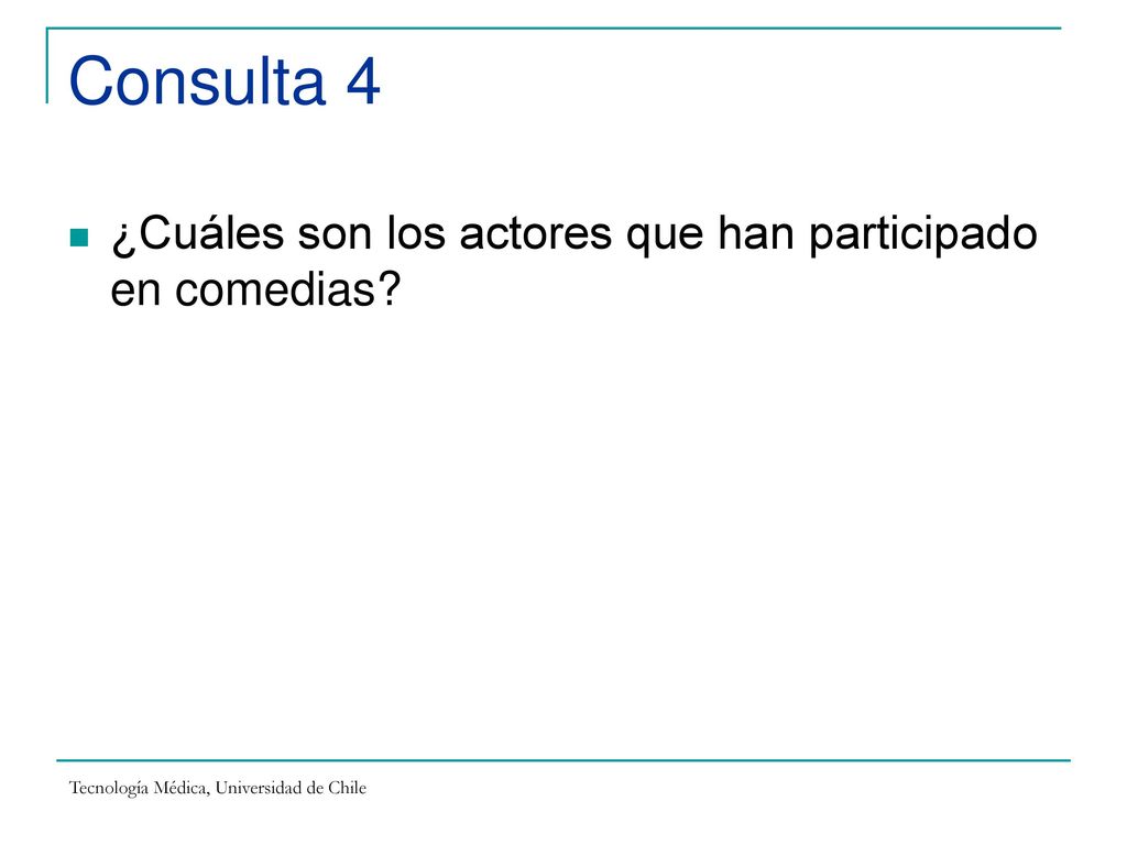 Consulta 4 ¿Cuáles son los actores que han participado en comedias