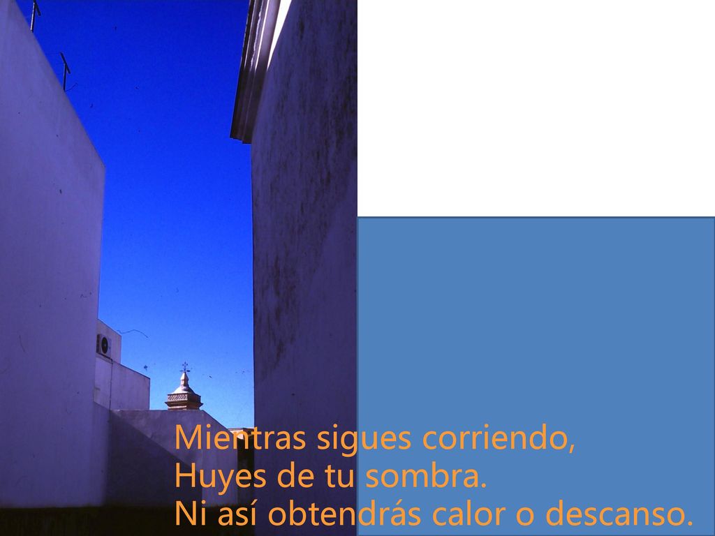 Mientras sigues corriendo, Huyes de tu sombra