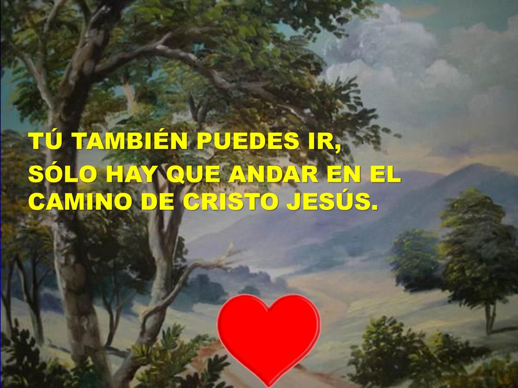 O SENHOR É O BOM PASTOR TÚ TAMBIÉN PUEDES IR, SÓLO HAY QUE ANDAR EN EL CAMINO DE CRISTO JESÚS.
