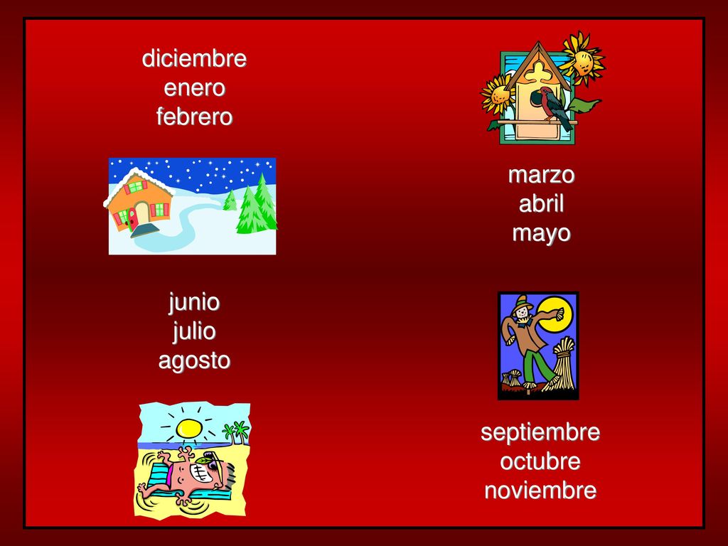 marzo abril mayo diciembre enero febrero junio julio agosto septiembre octubre noviembre